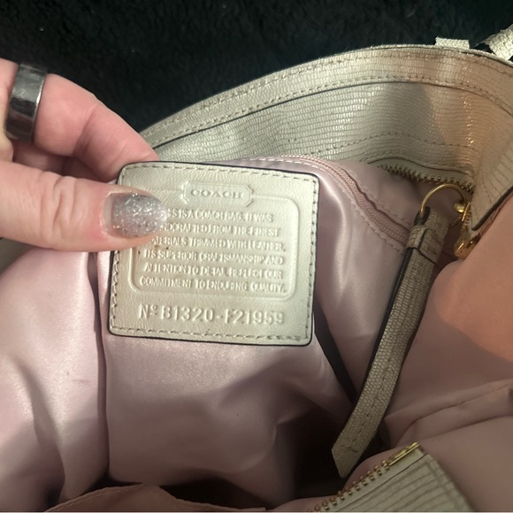 Coach Alexandra Python Straw Tote - Picture 6 of 13